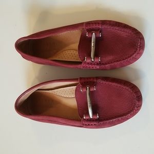 RALPH LAUREN burgundy leather caliana driving moc loafers size 6